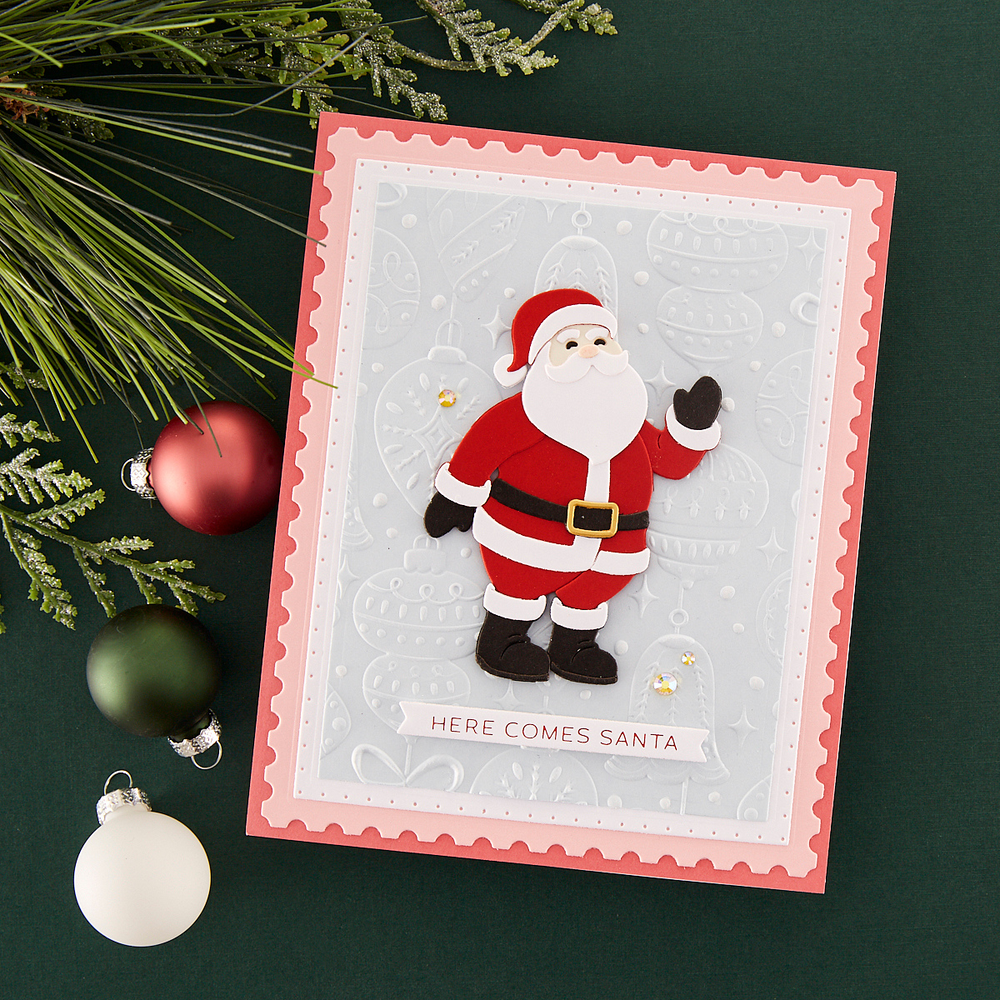 Vintage Ornaments 3D Embossing Folder from the Classic Christmas Collection