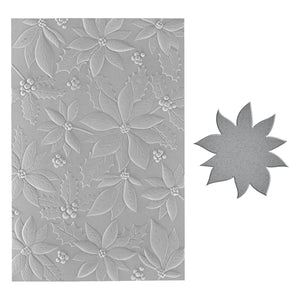Playful Poinsettia 3D Embossing Folder & Die Set from the Simon's Snow Globes Collection by Simon Hurley
