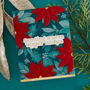 Playful Poinsettia 3D Embossing Folder & Die Set from the Simon's Snow Globes Collection by Simon Hurley