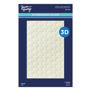 Woven 3D Embossing Folder from the Spring Sampler Collection by Simon Hurley