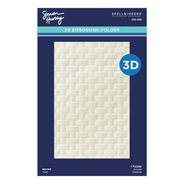 Woven 3D Embossing Folder from the Spring Sampler Collection by Simon Hurley