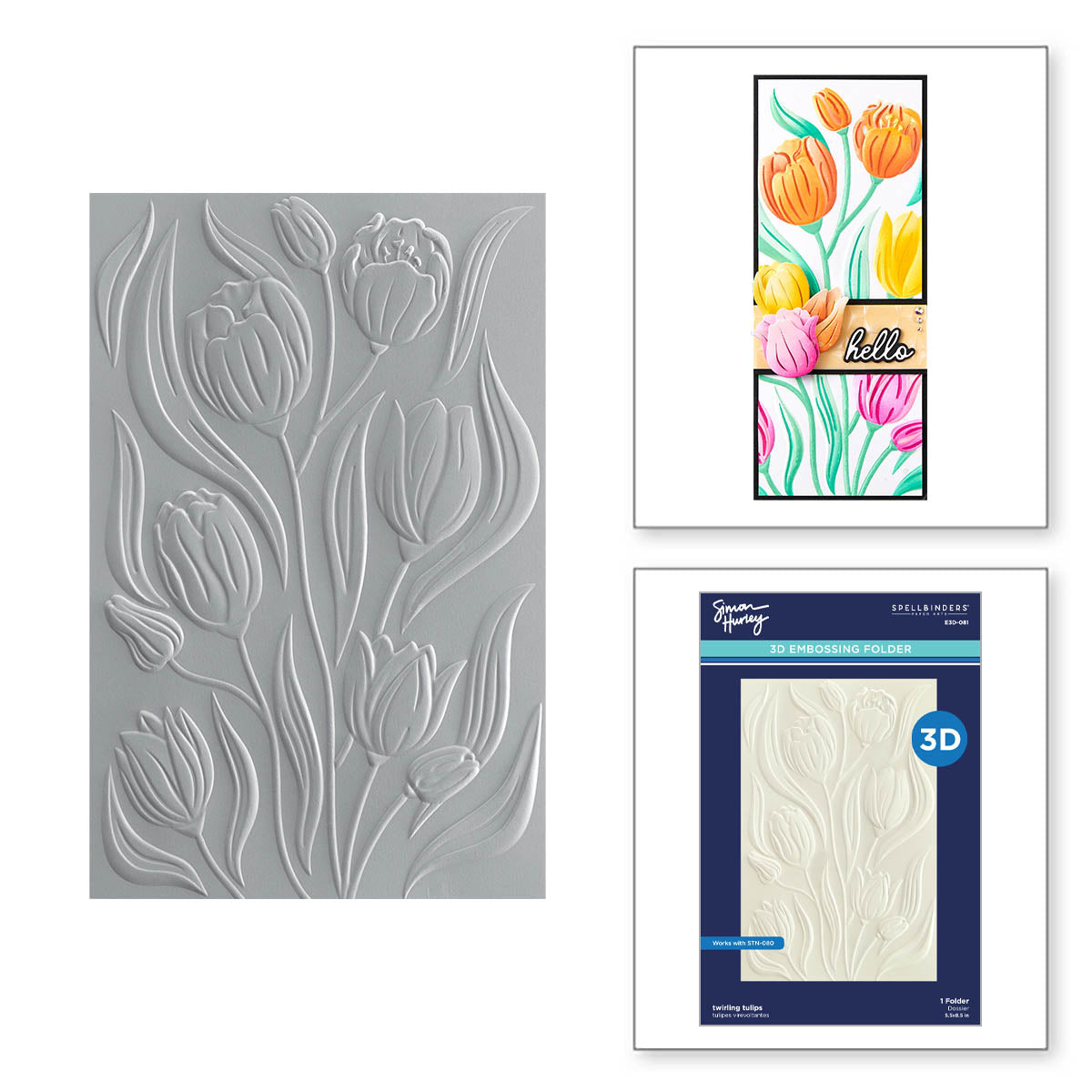 Twirling Tulips 3D Embossing Folder from the Tulip Garden Collection by ...