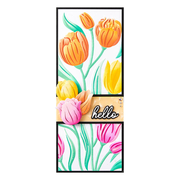 Layered Twirling Tulips Stencil from the Tulip Garden Collection by Simon Hurley