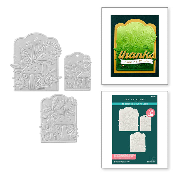 Mushrooms From Me to You 3D Emboss & Cut Folder from the Sealed 3D Botanical Collection