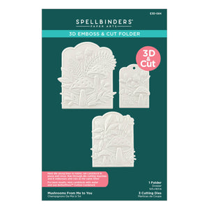 Mushrooms From Me to You 3D Emboss & Cut Folder from the Sealed 3D Botanical Collection