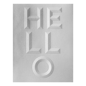 Beveled Hello A2 Cardfront 3D Embossing Folder from the Beveled Sentiment A2 Cardfront Collection