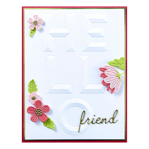 Beveled Hello A2 Cardfront 3D Embossing Folder from the Beveled Sentiment A2 Cardfront Collection