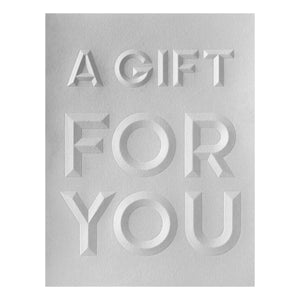 Beveled A Gift For You A2 Cardfront 3D Embossing Folder from the Beveled Sentiment A2 Cardfront Collection