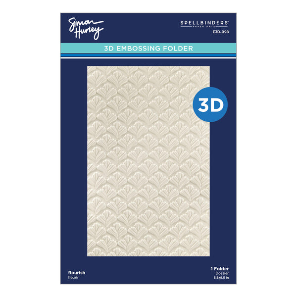 Flourish 3D Embossing Folder by Simon Hurley