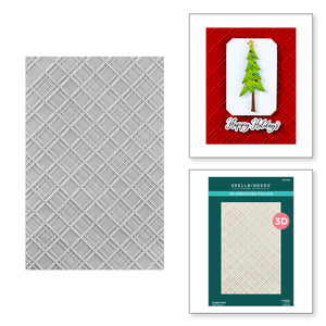 Argyle Plaid 3D Embossing Folder from the Home for the Holidays Collection