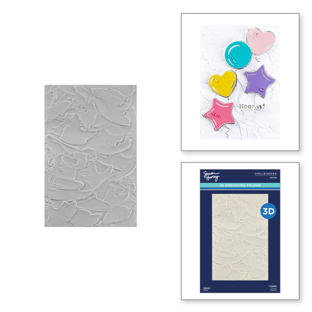 Plaster 3D Embossing Folder from the Birthday Bash Collection by Simon Hurley