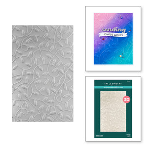 Holiday Lights 3D Embossing Folder from the Dancin Christmas Friends Collection