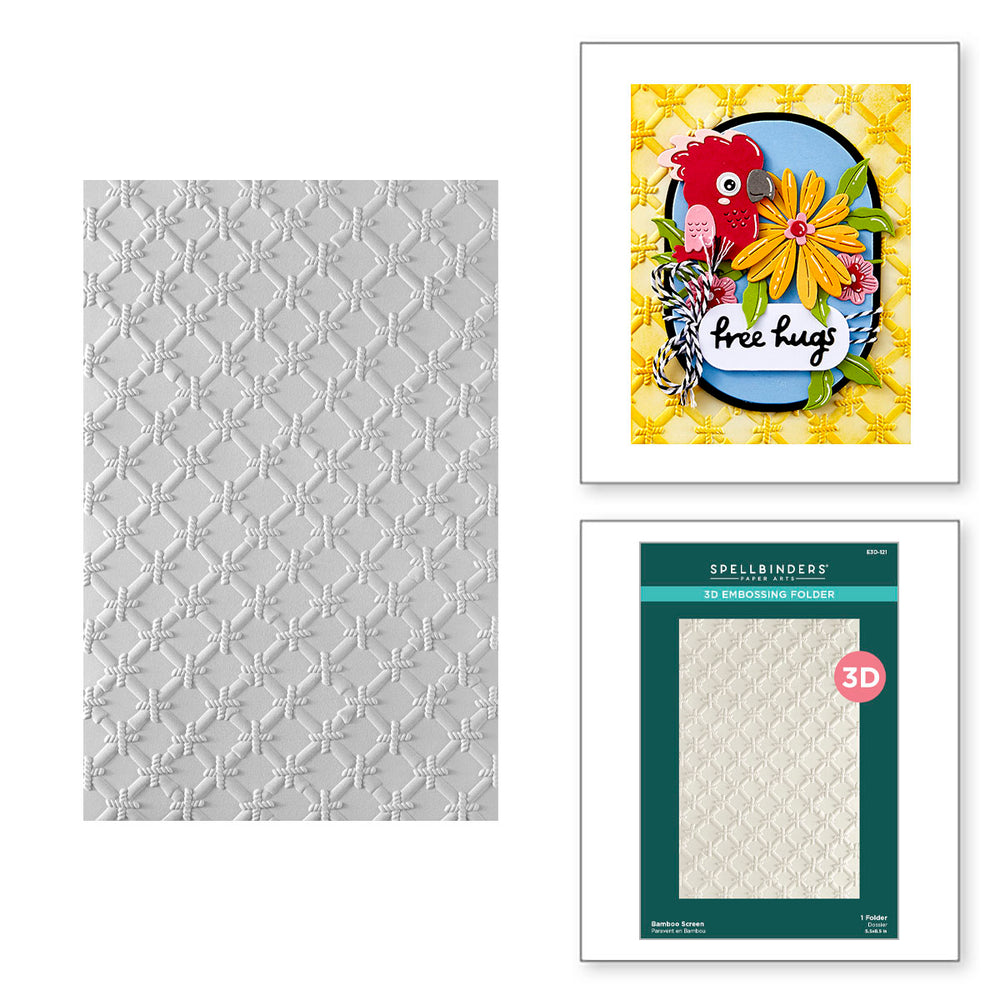 Bamboo Screen 3D Embossing Folder
