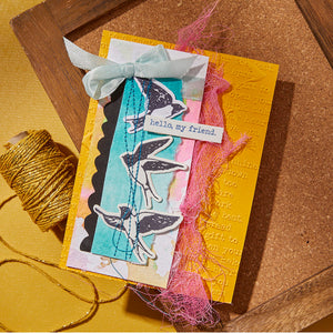 Collaged Birds Press + Foil Plate & Die Set by Dina Wakley