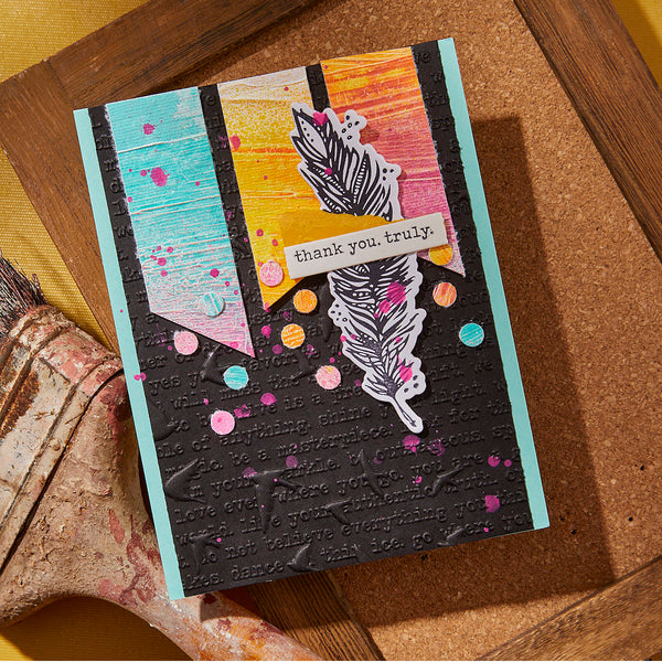 Holding Your Heart Sentiments Press + Foil Plate & Die Set by Dina Wakley