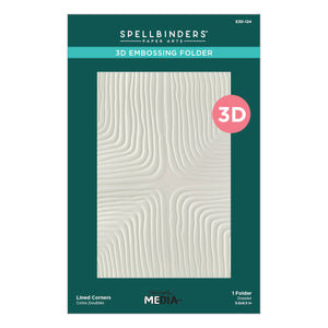 Lined Corners 3D Embossing Folder by Dina Wakley