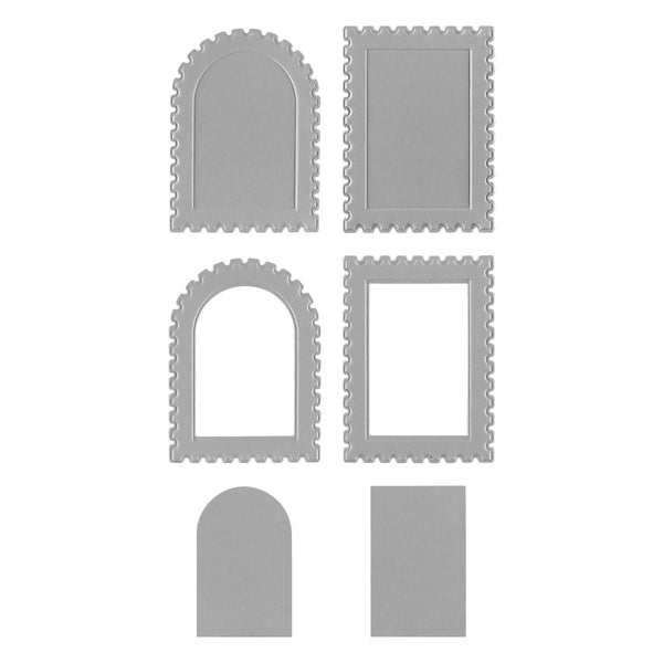 Postage Stamps 3D Emboss & Cut Folder