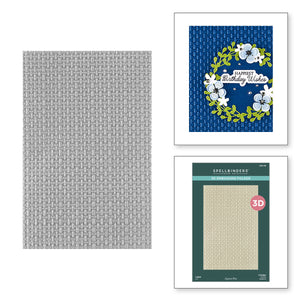 Linen 3D Embossing Folder by Suzanne Hue