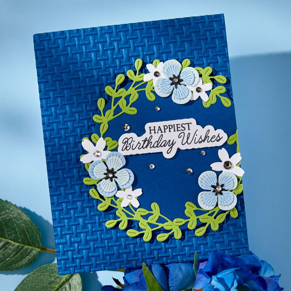 Linen 3D Embossing Folder by Suzanne Hue