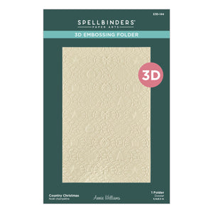 Country Christmas 3D Embossing Folder from the Country Christmas Collection by Annie Williams