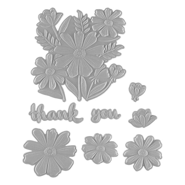Thank You Bouquet 3D Folder and Stencil Bundle by Wendy Vecchi