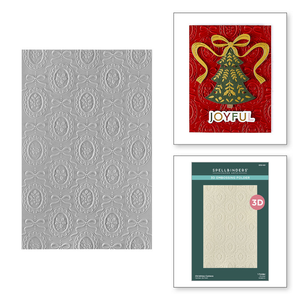 Christmas Cameos 3D Embossing Folder from the Merry Moments Collection