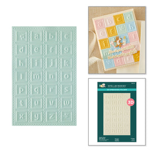 Classic Pooh Baby Blocks 3D Embossing Folder with Simple Stories