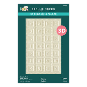 Classic Pooh Baby Blocks 3D Embossing Folder with Simple Stories