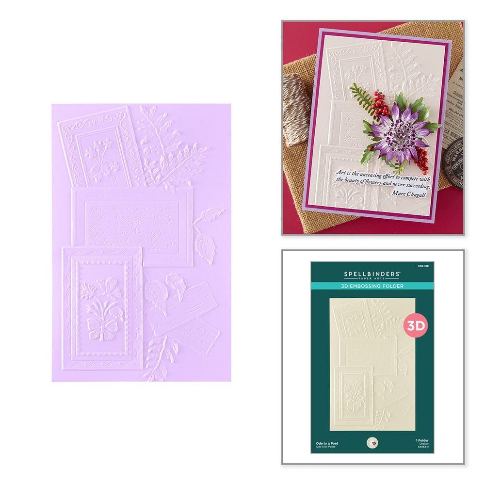 Ode to a Poet 3D Embossing Folder by Susan Tierney-Cockburn