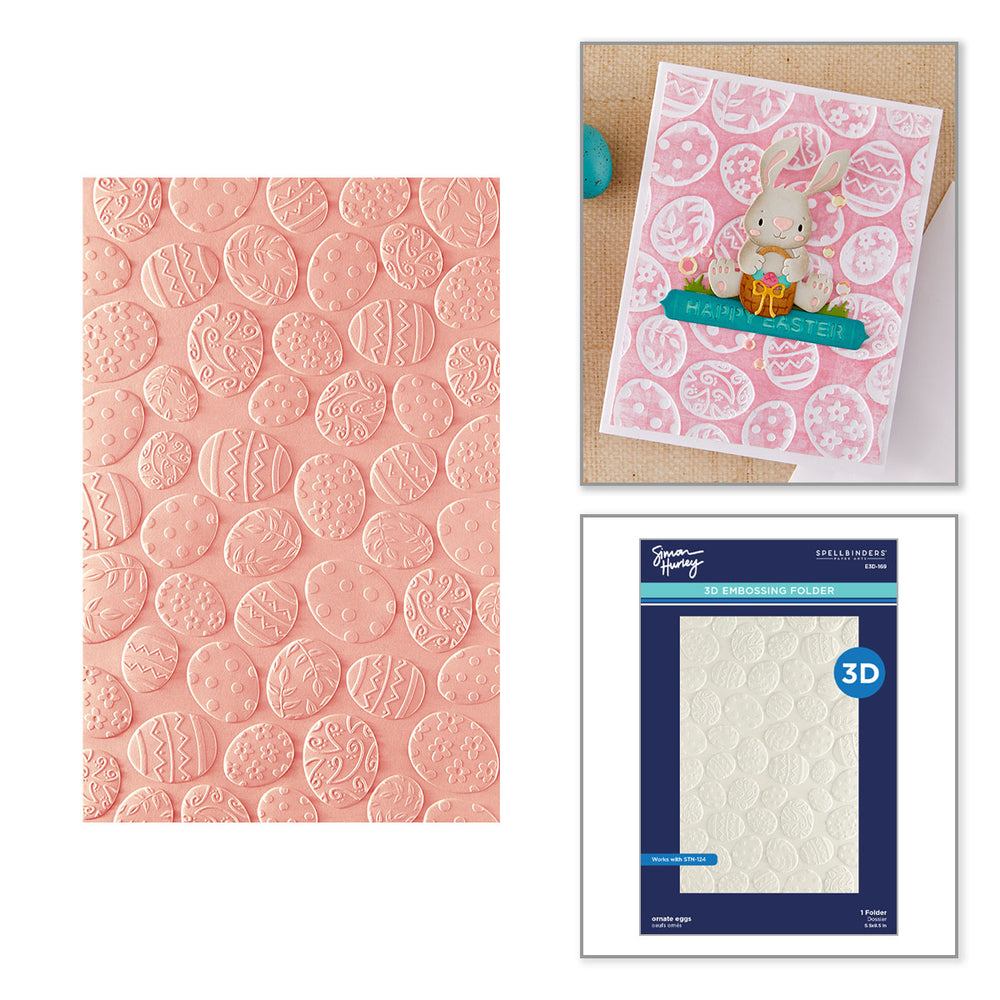 Ornate Eggs 3D Embossing Folder by Simon Hurley