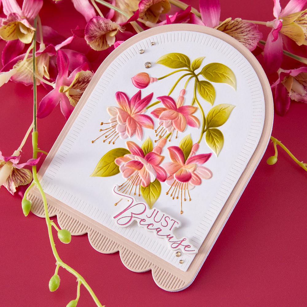 Magical Fuchsia 3D Embossing Folder by Alex Syberia Designs