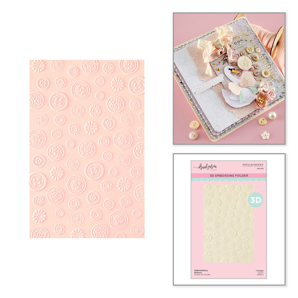 Haberdashery Buttons 3D Embossing Folder by Frank Garcia