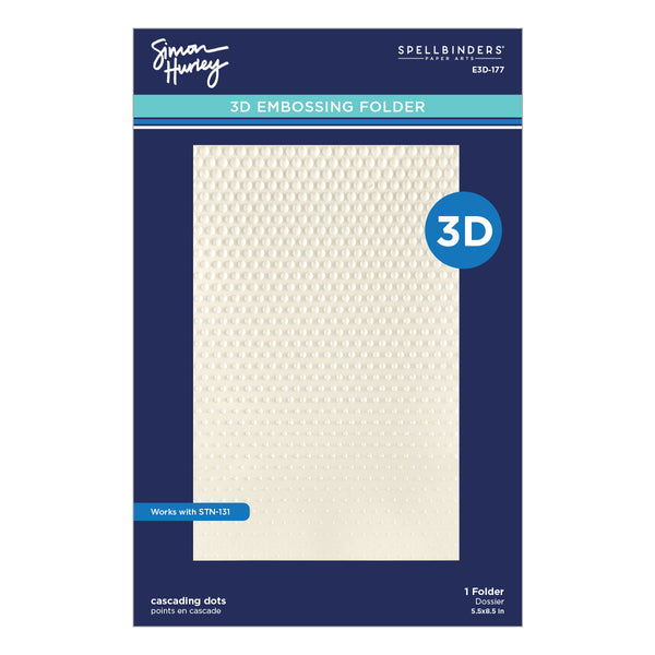 Cascading Dots 3D Embossing Folder and Stencil Bundle by Simon Hurley