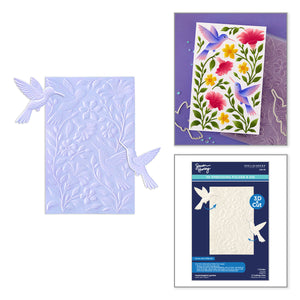 Hummingbird Garden 3D Embossing Folder & Die Set by Simon Hurley