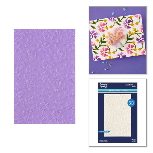 Flowing Florals 3D Embossing Folder by Simon Hurley