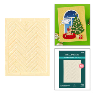 A2 Herringbone Decor 3D Embossing Folder by Yana Smakula
