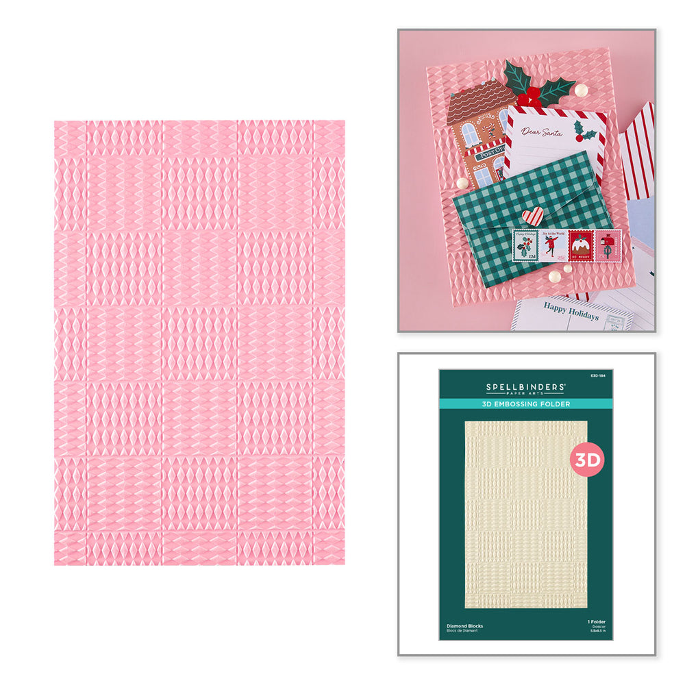 Diamond Blocks 3D Embossing Folder