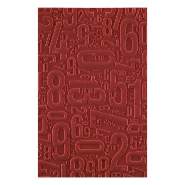 Number Field 3D Embossing Folder by Esther Glas