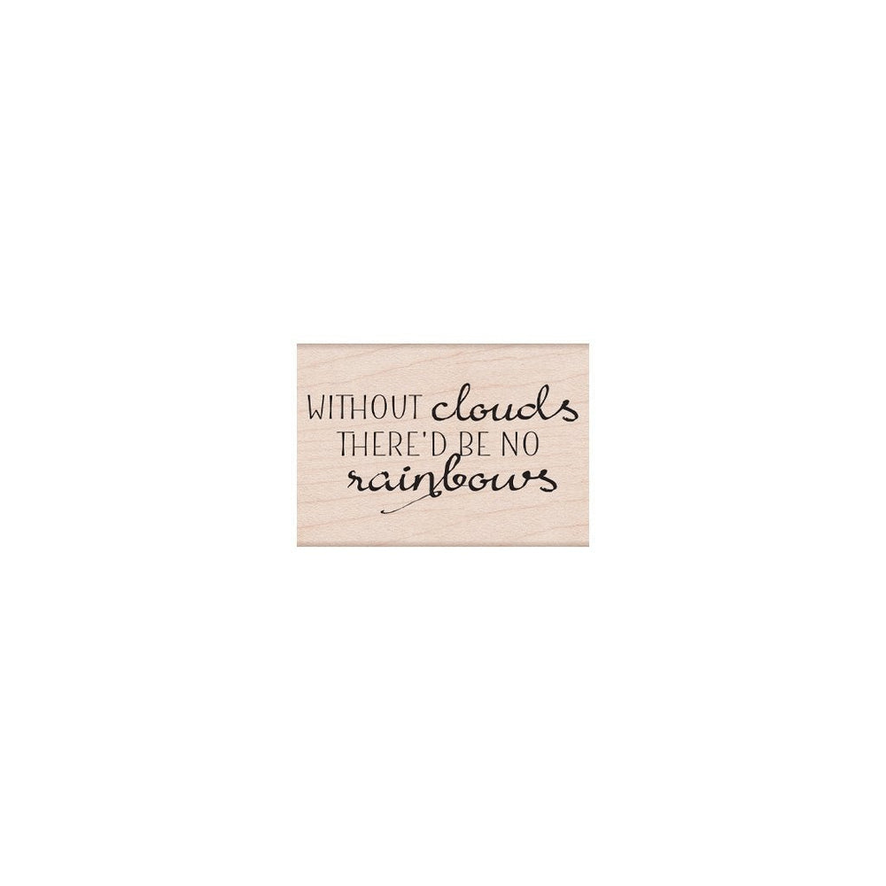 Hero Arts Clouds and Rainbow Message Wood Stamps