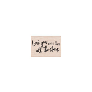 Hero Arts Love You More Than All of the Stars Wood Stamps