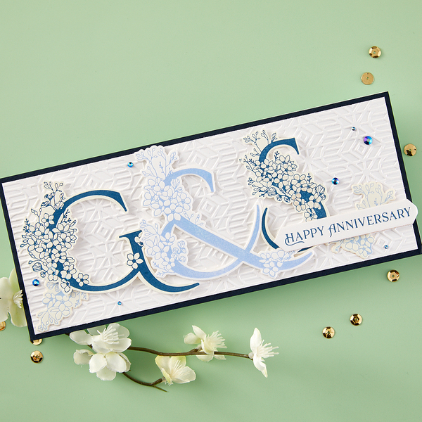 Floral & and Sentiment Press + Foil Plate