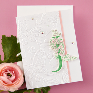 Floral J and Sentiment Press Plate from the Every Occasion Floral Alphabet Collection