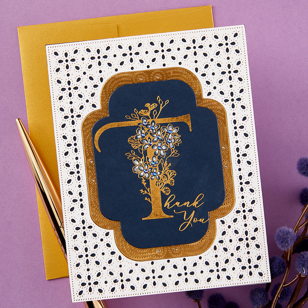Floral T and Sentiment Press + Foil Plate