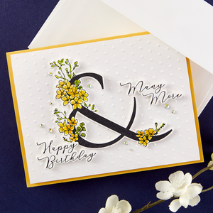 Floral & and Sentiment Press + Foil Plate