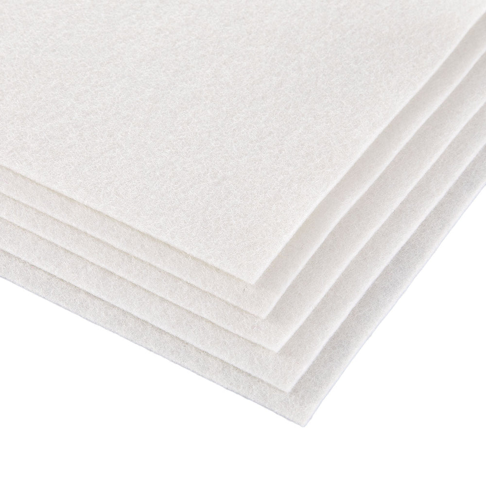 Merino Wool Felt Sheets - Snow