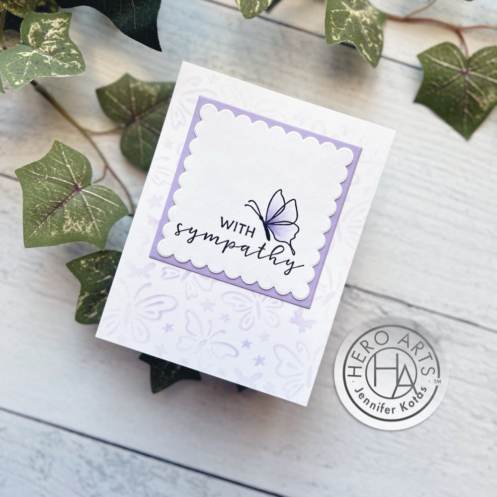 Hero Arts With Sympathy Butterfly Wood Stamps