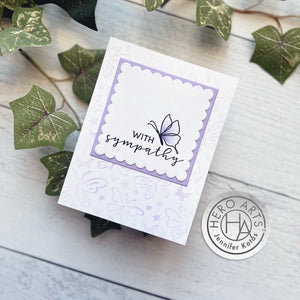 Hero Arts With Sympathy Butterfly Wood Stamps