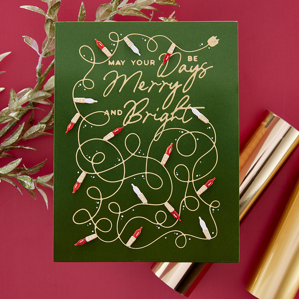 A Merry Little Christmas Sentiments Glimmer Hot Foil Plate & Die Set from the De-Light-Ful Christmas Collection by Yana Smakula