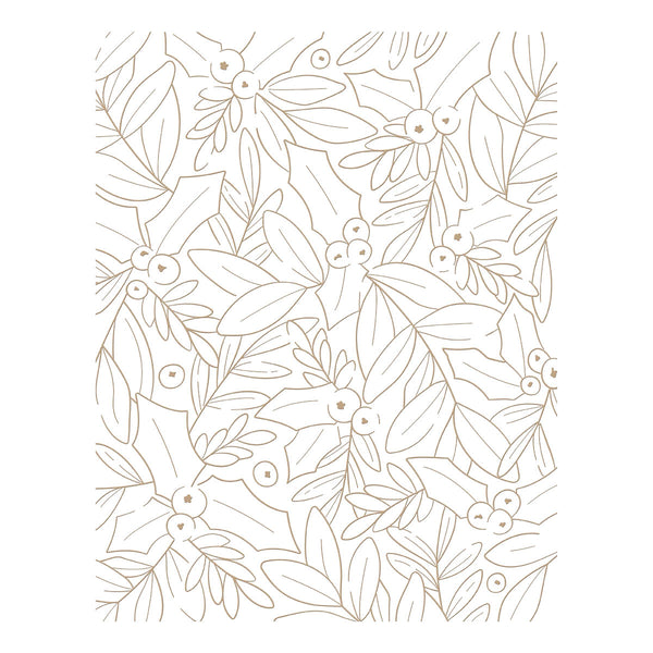 Glimmer Holly Background Hot Foil Plate from the De-Light-Ful Christmas Collection by Yana Smakula