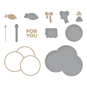 Party Balloons Bouquet Glimmer Hot Foil Plate & Die Set from the Itâ€™s My Party Collection by Carissa Wiley